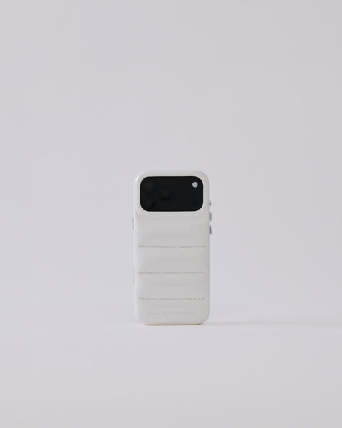 The Puffer Case® - Marshmallow Latte, studio photograph | studio-flat| phone-size_iphone-18-pro-max|