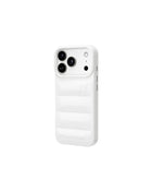 The Puffer Case® - Marshmallow Latte, angled view | phone-size_iphone-17-pro|