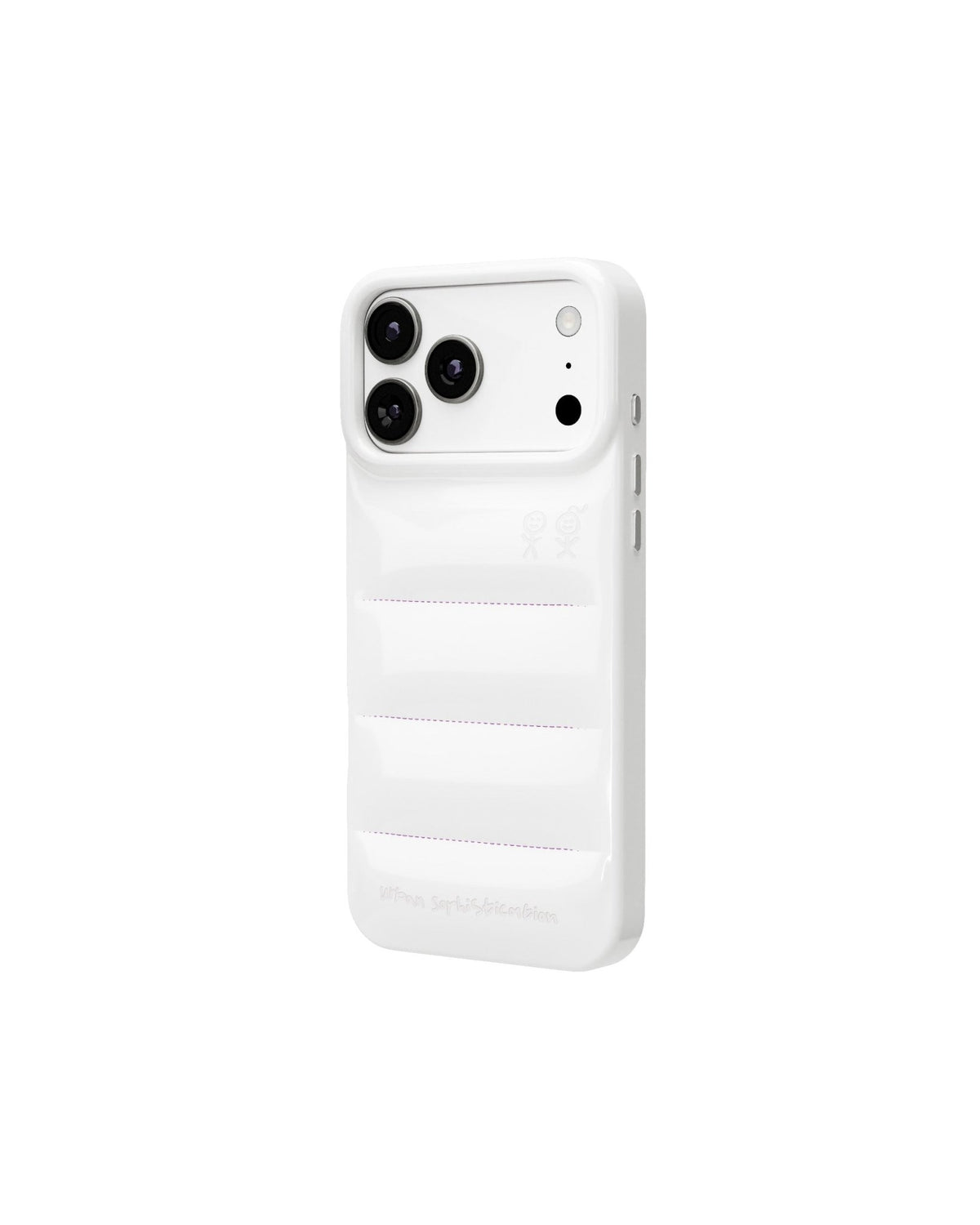 The Puffer Case® - Marshmallow Latte, angled view | phone-size_iphone-17-pro-max|