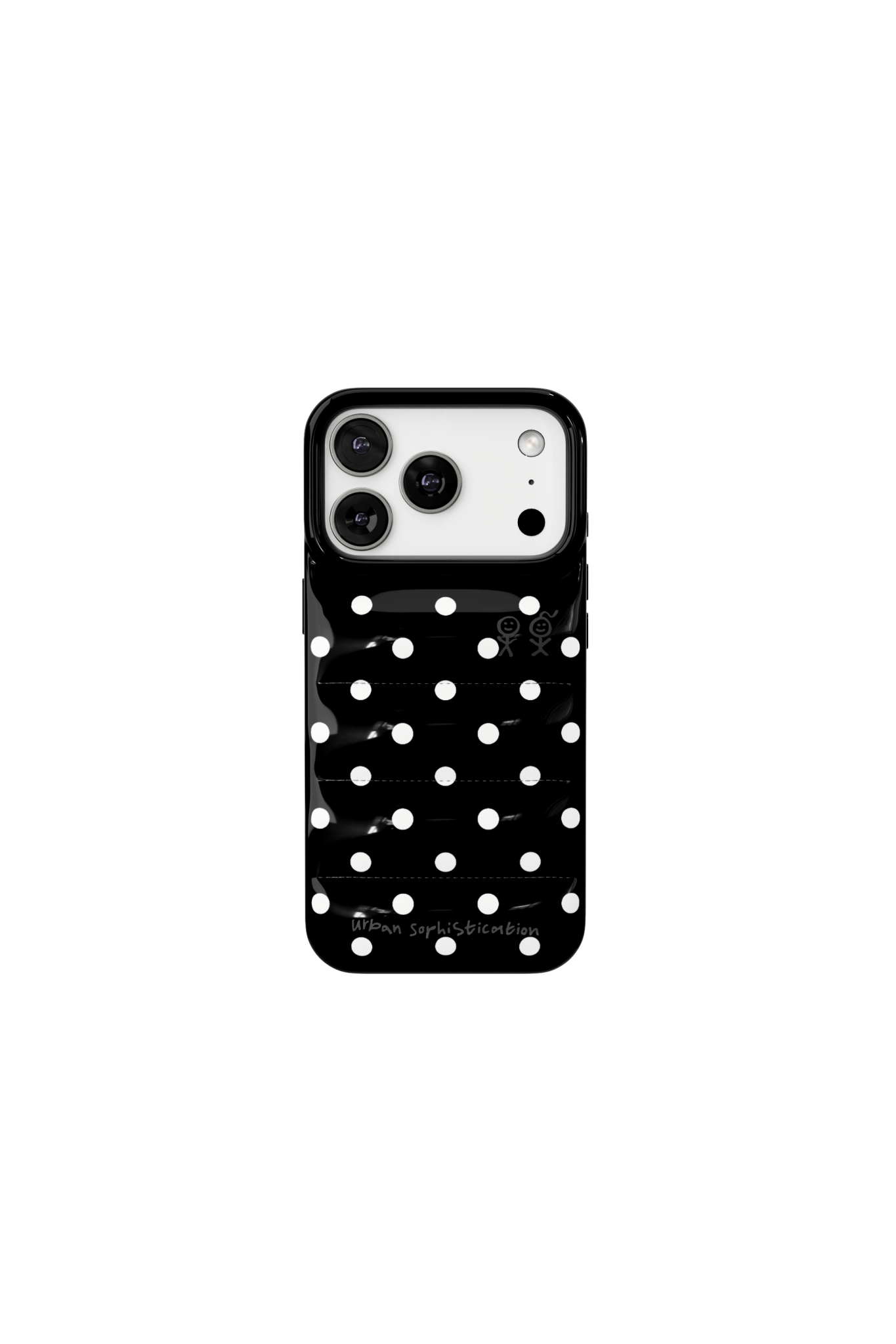 UrbanSophistication 15Pro/15ProMaxポルカドット The Puffer Case® - Polka Dots | Urban Sophistication