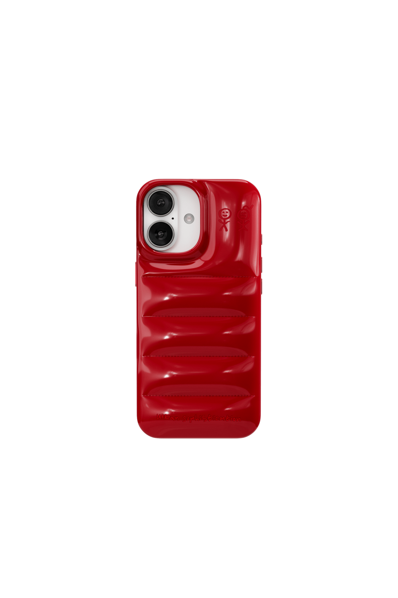iPhoneアクセサリー Urban Sophistication Delicate Bow in Red The Puffer Case® - Rouge | Urban Sophistication