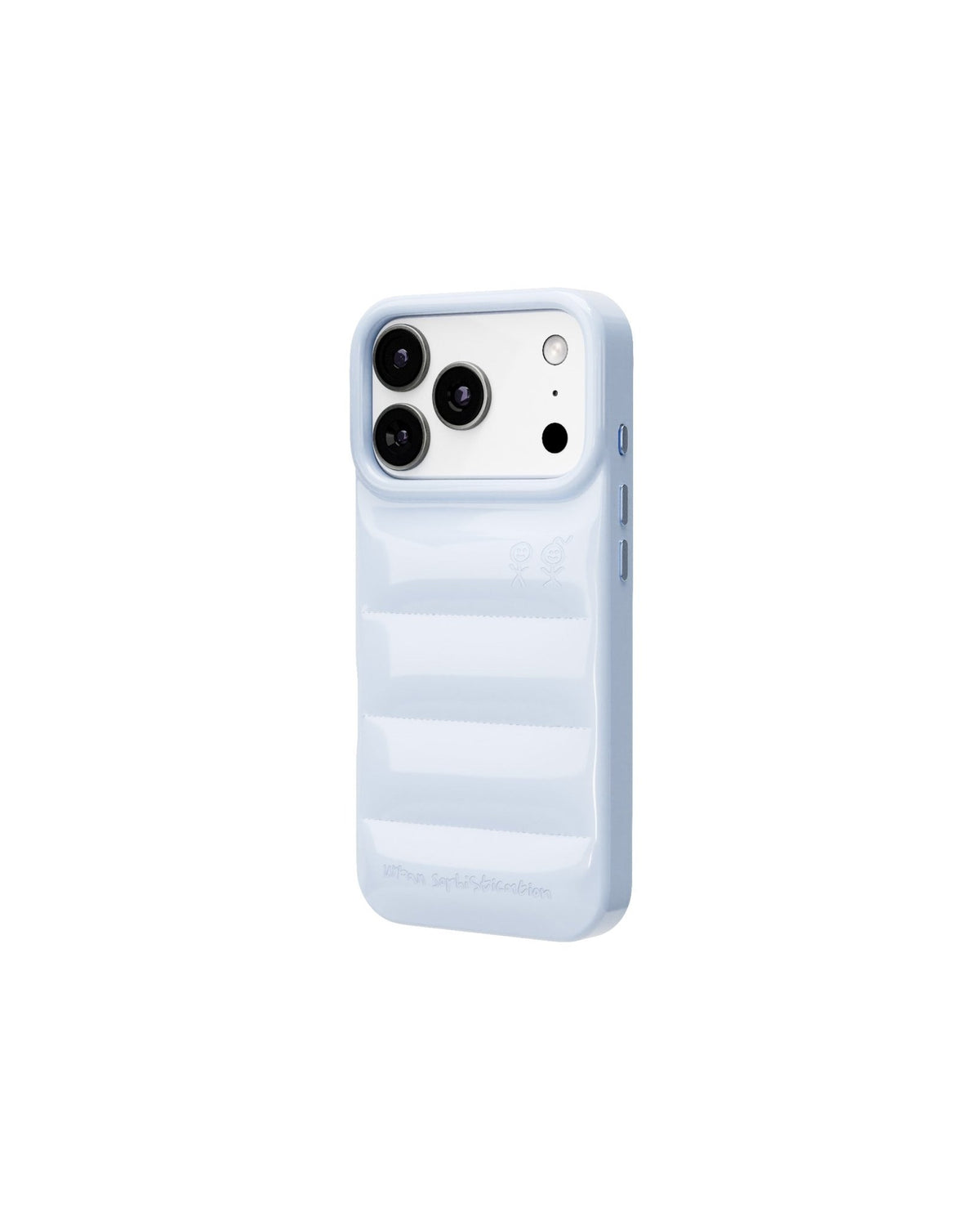 The Puffer Case® - Slushy, angled view | phone-size_iphone-17-pro|