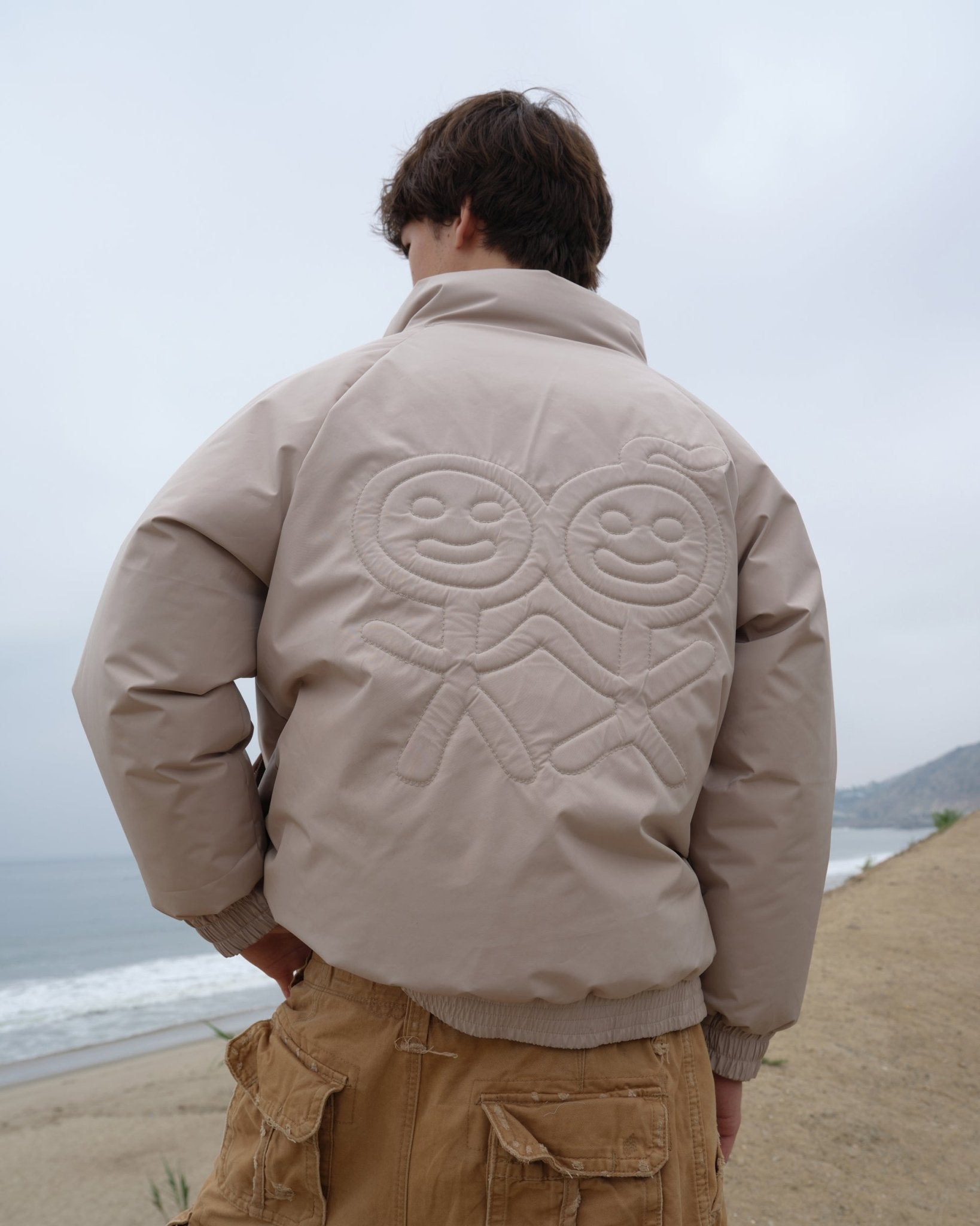 The Puffer Jacket (Trench) in Oat Milk