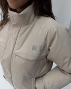 The Puffer Jacket (Trench) in Oat Milk 03