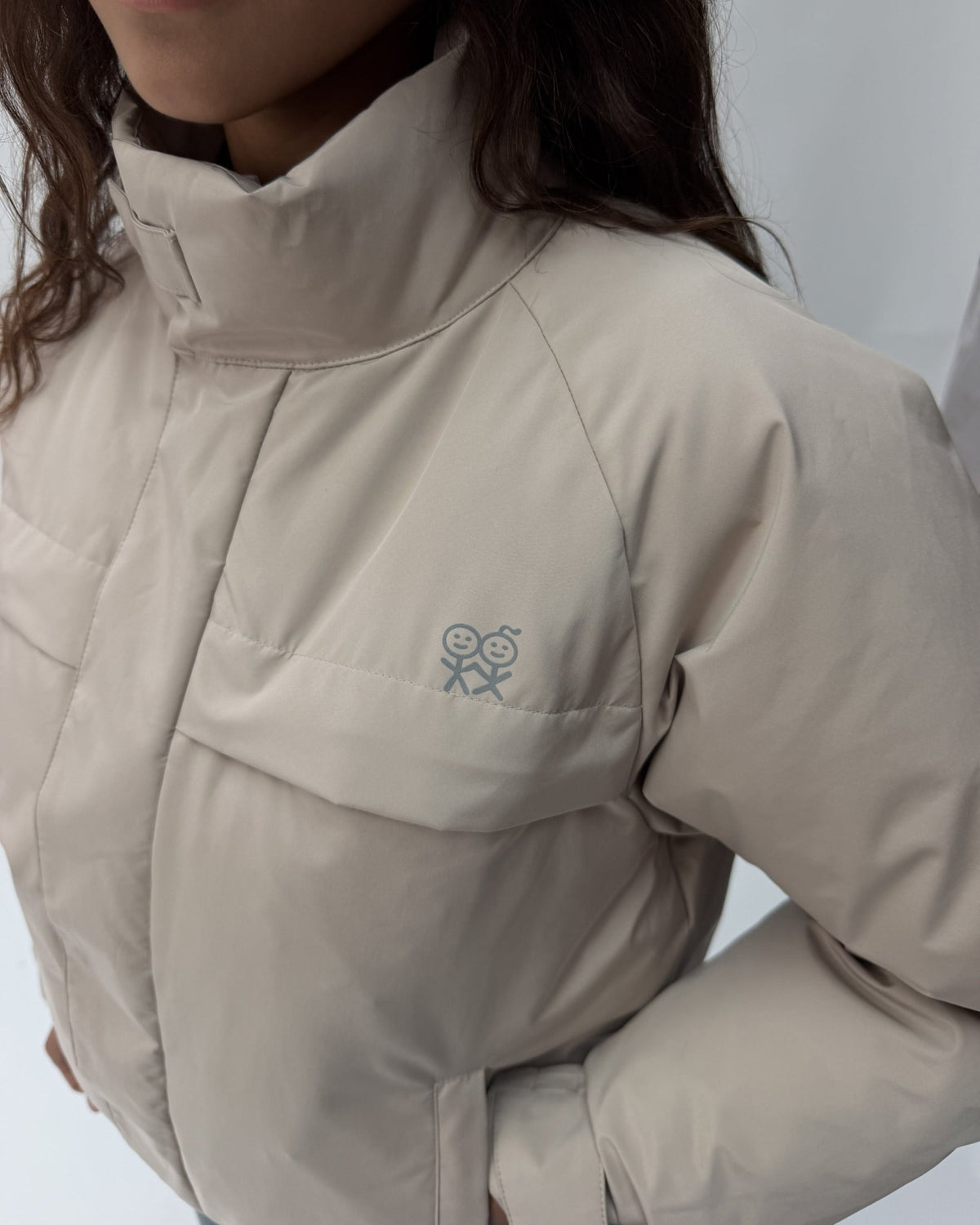 The Puffer Jacket (Trench) in Oat Milk 03