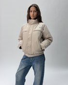 The Puffer Jacket (Trench) in Oat Milk 01