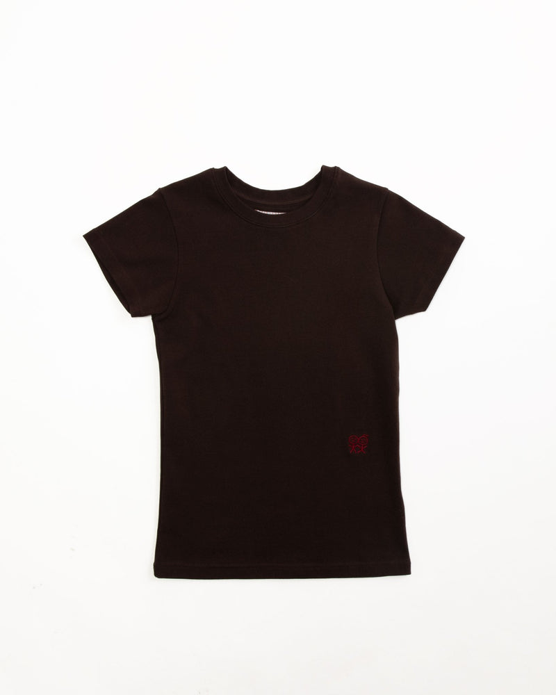 Tight Hug T-Shirt in Dark Brown