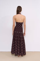 Waldorf Dress in Brown Polka Dress