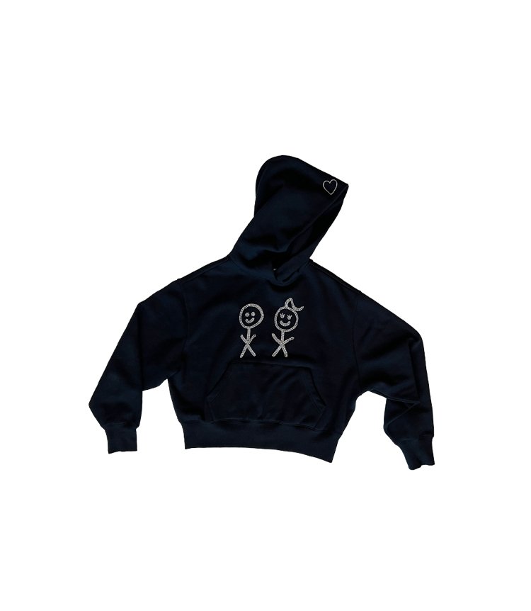 BLACK RHINESTONES HOODIE – Urban Sophistication